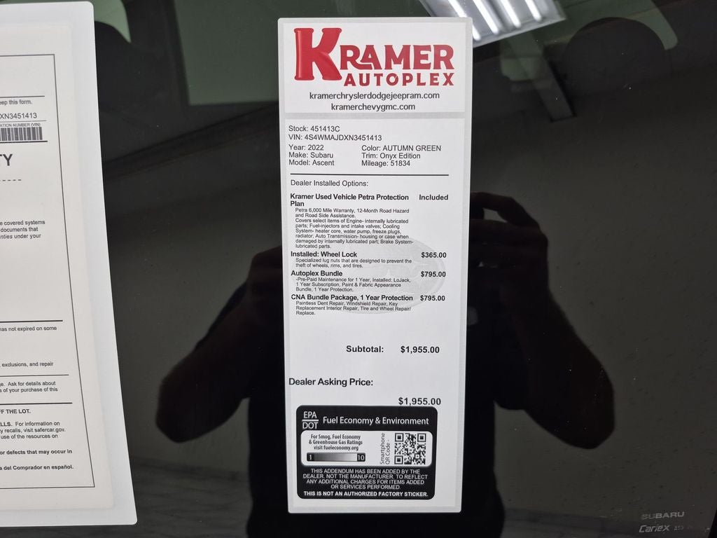 2022 Subaru Ascent Onyx Edition