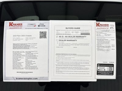2024 RAM 3500 Chassis Tradesman/SLT/Laramie/Limited