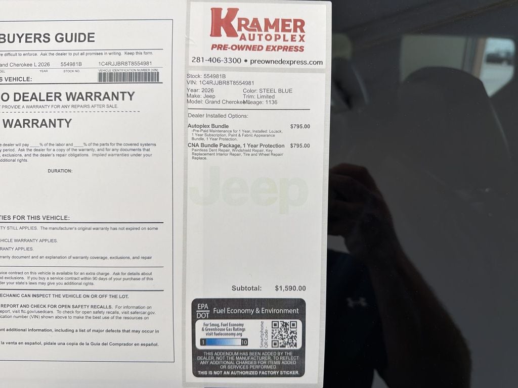 2026 Jeep Grand Cherokee L Limited 4x2