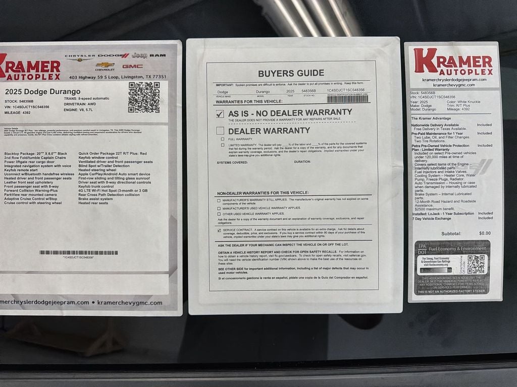 2025 Dodge Durango R/T Plus AWD