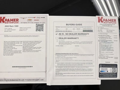 2022 RAM 1500 Lone Star Crew Cab 4x2 5'7" Box