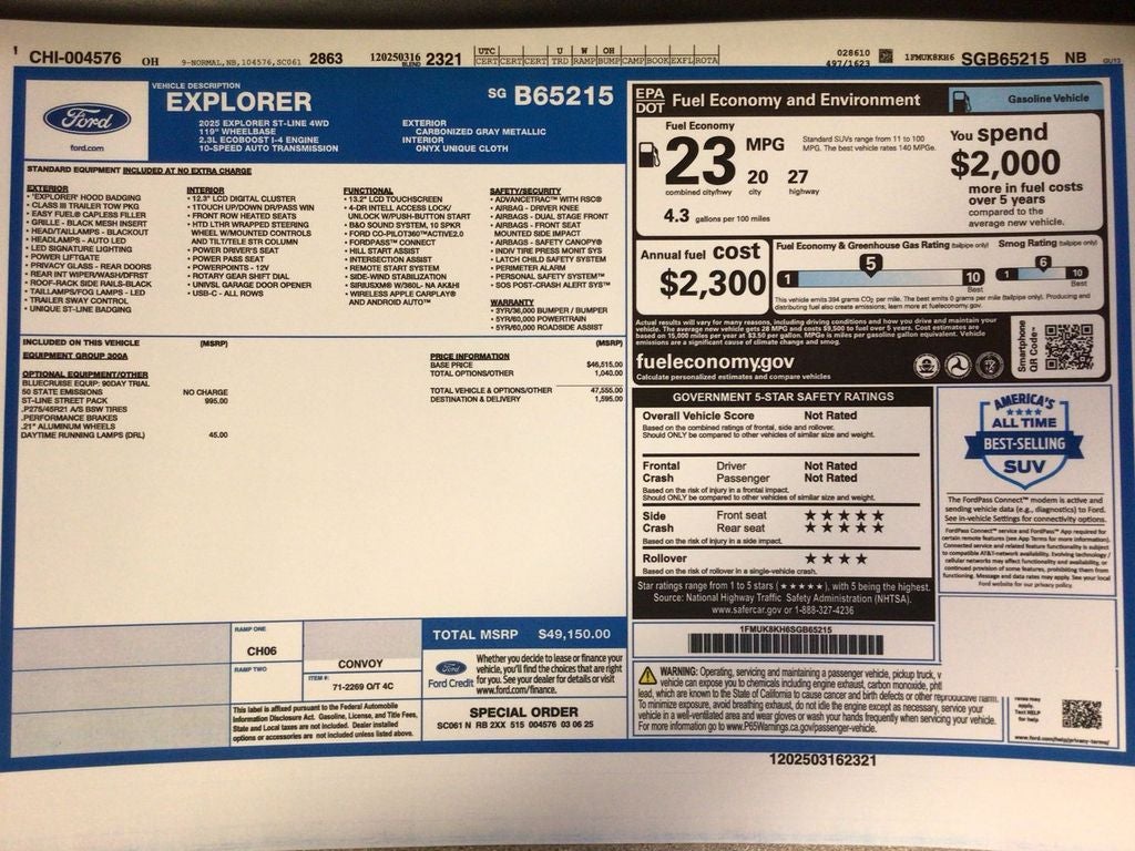 2025 Ford Explorer ST-Line