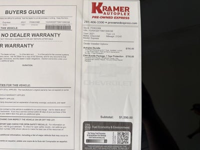 2021 Chevrolet Express Passenger 2500 1LS