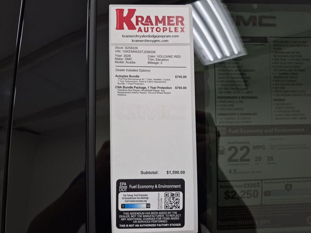 2026 GMC Acadia Elevation