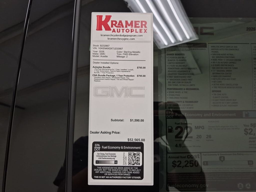 2026 GMC Acadia Elevation