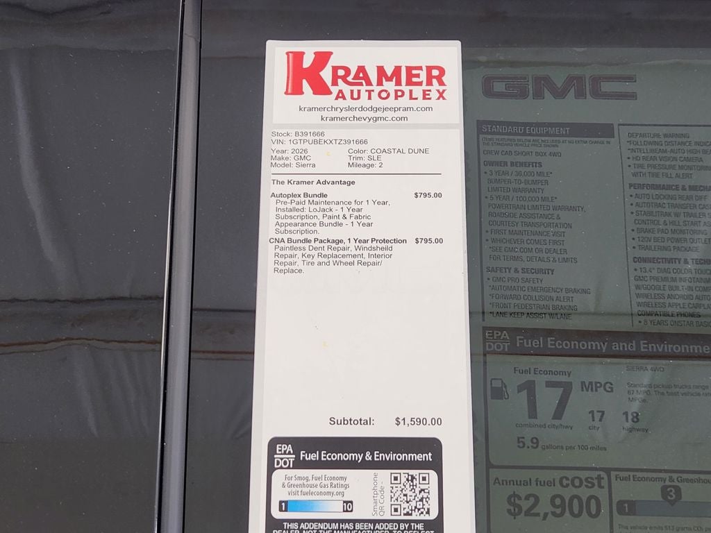 2026 GMC Sierra 1500 SLE