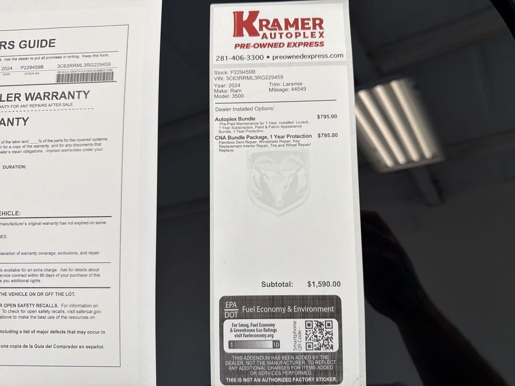 2024 RAM 3500 Laramie Mega Cab 4x4 6'4" Box