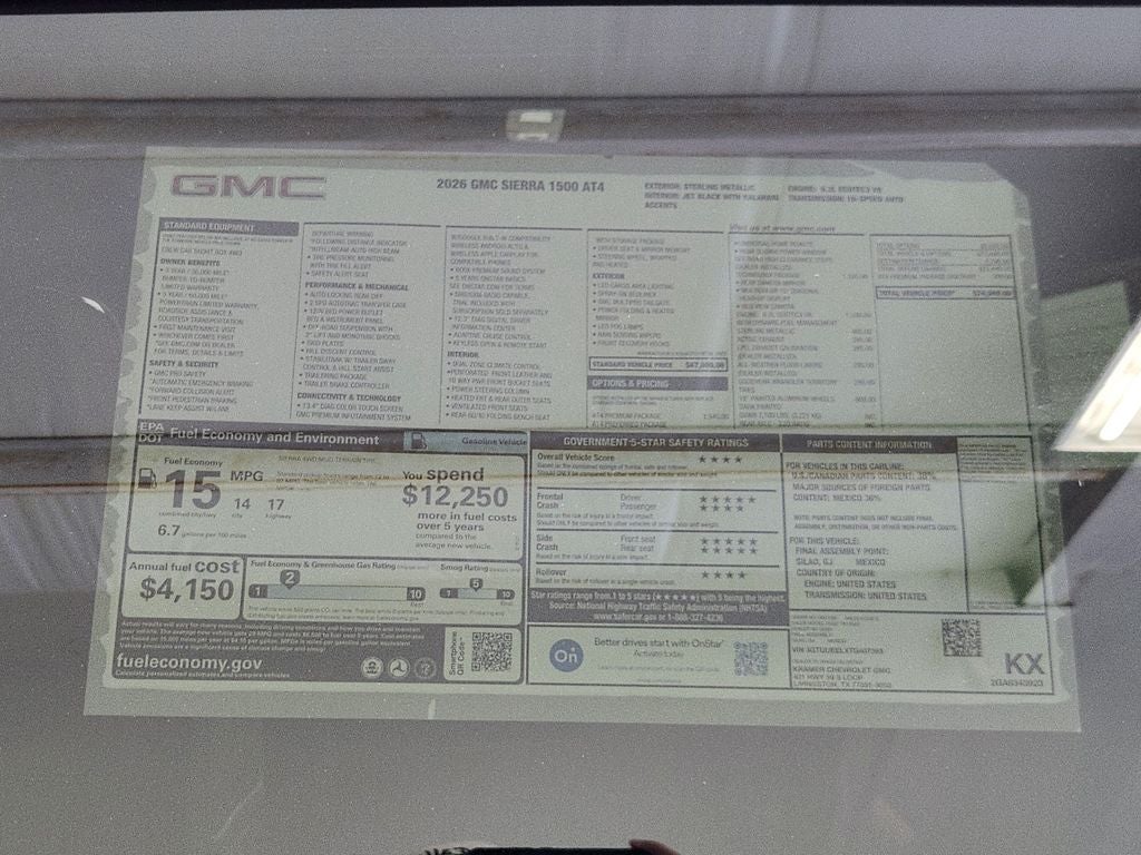 2026 GMC Sierra 1500 AT4