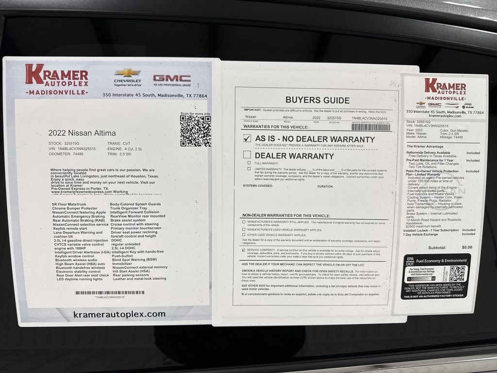 2022 Nissan Altima SR FWD