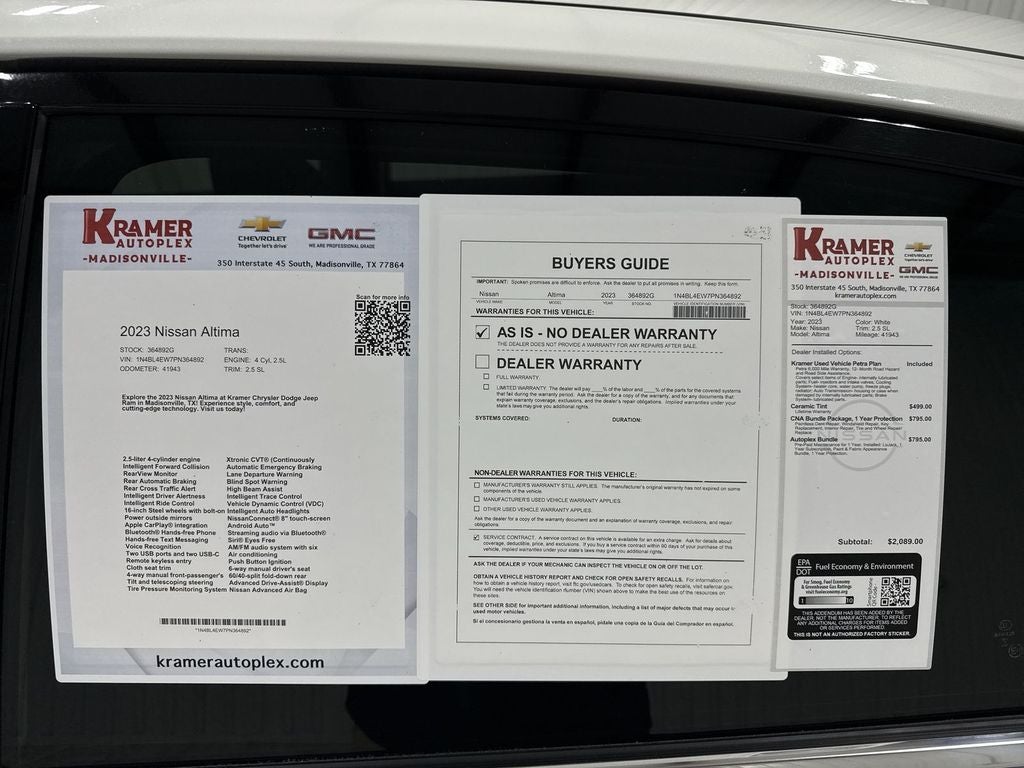 2023 Nissan Altima SL Intelligent AWD
