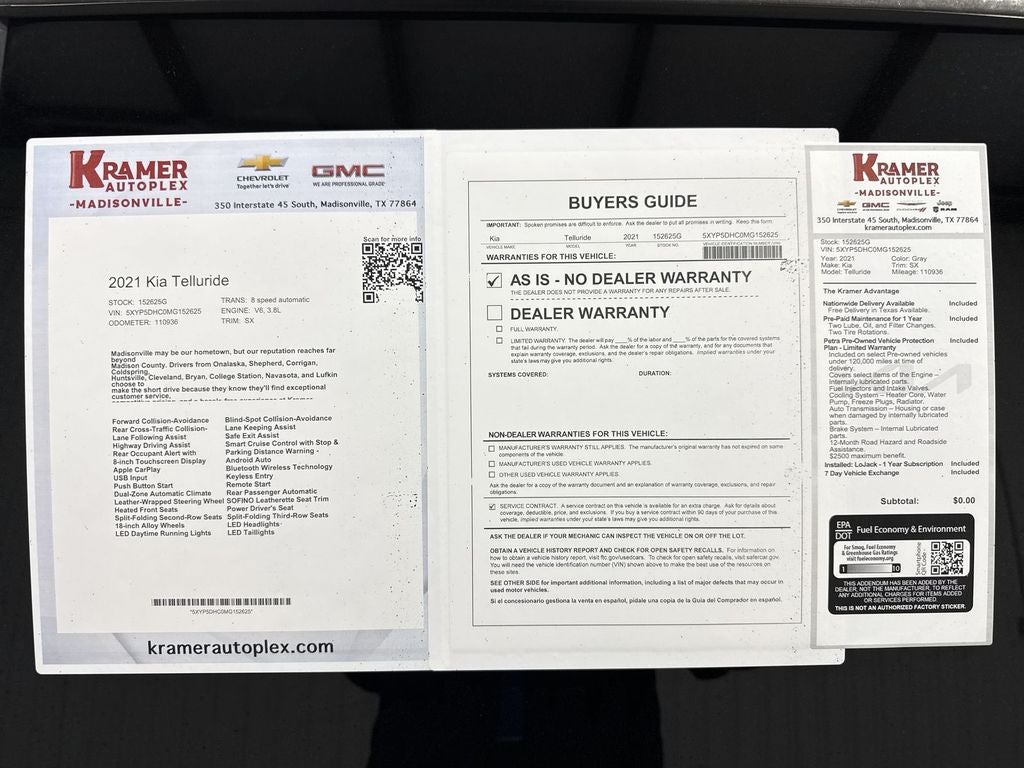 2021 Kia Telluride SX
