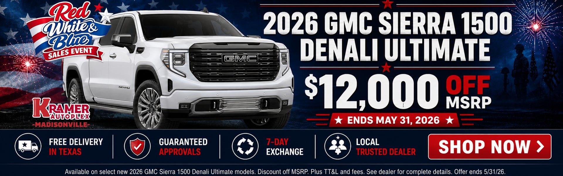 Kramer GMC Madisonville May Incentives