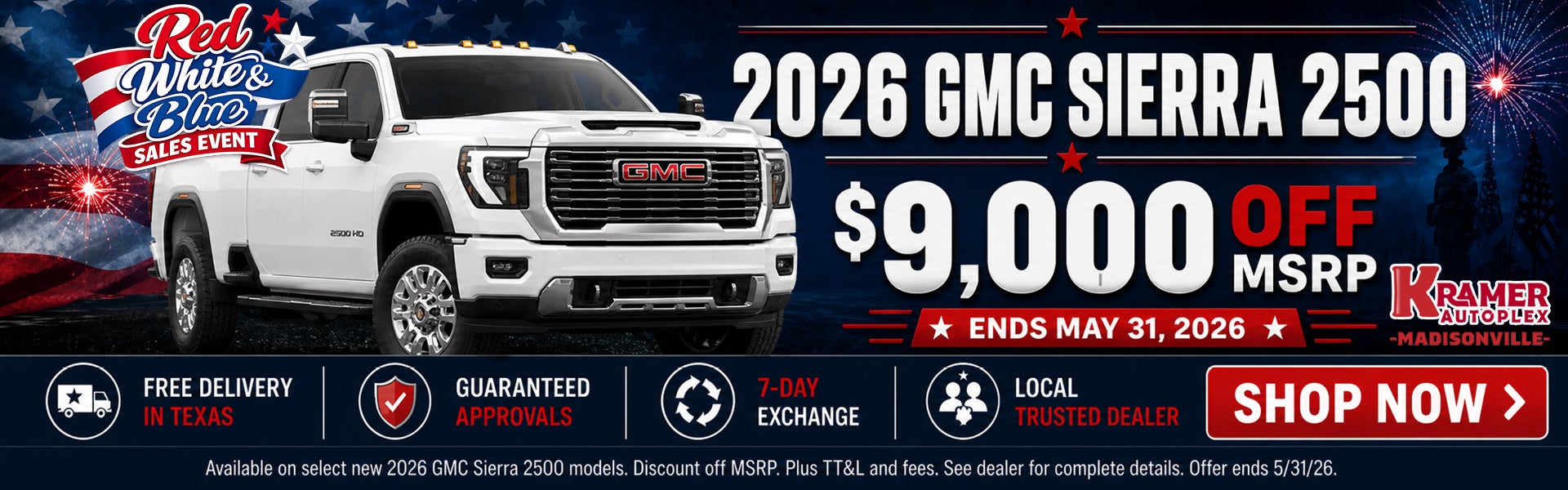 Kramer GMC Madisonville May Incentives